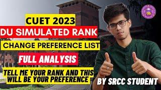 DU simulated list| Tell me your simulated rank| CUET| Delhi University admission| DU preference list