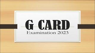 G Card Examination I G Card Eligibility | Customs Exam | Syllabus | Study Notes I Prof. Rajesh Tayal