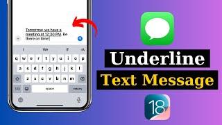 How To Underline Text Messages on iPhone | Highlight Words in a Text Message