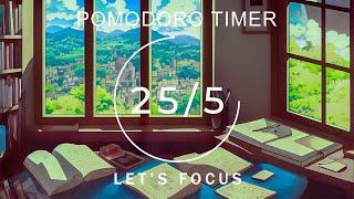 25/5 Pomodoro Timer ︎ Focus on Studying and Working Effectively with Lofi Mix ︎ 4 x 25 min