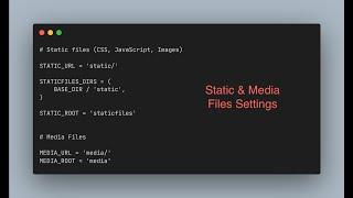 Configure Static & Media Files in Django | Python