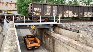 Ever Seen A RR Crossing Like This?!  Big Welded Rail Train Radar Check, Amtrak Knocks Down Signal!