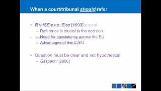 EU Law Lecture - Art 267 TFEU: Preliminary Reference Procedure