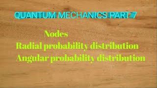 Nodes, radial and angular probability distribution April 17, 2020