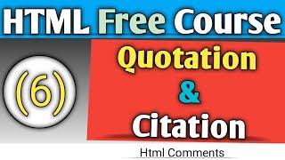 Lecture : 7 Html Course | Abbr tag | Bdo Tag | cite tag | Quotation and Citation elements#Technonir