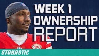 NFL DFS Ownership Report Week 1 | NFL DFS Strategy