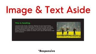 How to Align Image and Text Side by Side with HTML & CSS | frontendDUDE