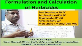 Formulation and Calculation of Herbicides