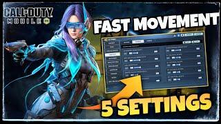 5 SETTINGS THAT GIVES YOU FAST REACTION AND MOVEMENT IN COD MOBILE | CODM TIPS AND TRICKS