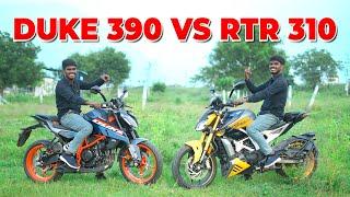 TVS Apache RTR 310 vs KTM Duke 390 in Tamil | Onroad Price ? | Mileage ? | Which one is Best ?