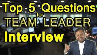 Top 5 Questions for Team Leader Job Interview | Career Guidance in English