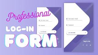 Professional Login Form Using Html and CSS | How to Make Login Form in Html | Very Easy