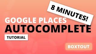 Flutter Auto Complete Tutorial with Google Places - In 8 Minutes