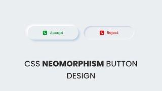How To Make Neumorphism Button Using HTML And CSS | Neomorphism Style Web Design