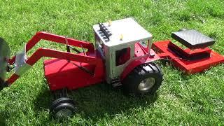 Rc lawn mower build first test.Tractor homemade.