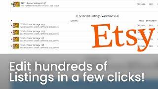 Bulk Listing Editor for Etsy - by Webyze - Quickly edit your etsy listings and variations in bulk