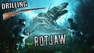 Hunting the Most Dangerous Animal on the Planet - Rotjaw Gator Boss Fights and New Drilling Rifle