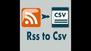 Rss to Csv