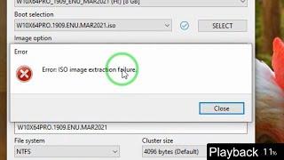 Rufus Error: ISO image extraction failure. Fixed 100% easiest way