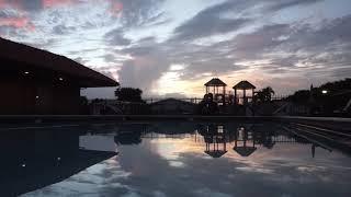 poolside sunset