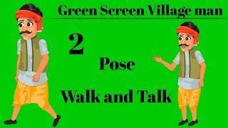 Villager Green Screen/Village man Green Screen Cartoon Character/No Copyright