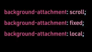 Coding for Beginners: Website Images #30— Background Attachment