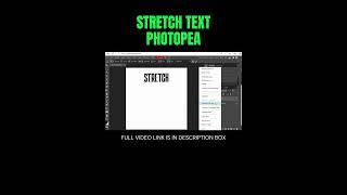 How to create stretch text effect in Photopea#easycanva#photopeatutorial l Free Browser Photoshop