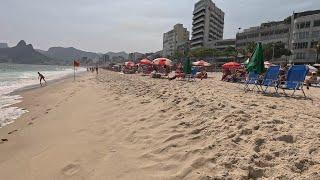  OMG! MUST EXPERIENCE Best BEACH WALK in RIO 4K!  LIVE  HDR 4K 2024