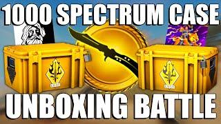 1000 SPECTRUM CASE UNBOXING BATTLE (Butterfly Knife Unboxing) | TDM_Heyzeus