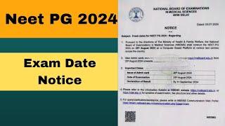 NBE notice /Neet pg 2024 exam date/neet pg exam news/neet pg exam date 2024/neet pg 2024 new date