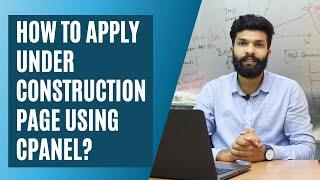 How to apply under construction page using cPanel?