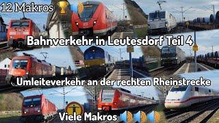 (4/15) Bahnverkehr in Leutesdorf Teil 4 + umleiteverkehr auf der rechten Rheinstrecke #zug  #rhein