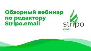 Первый обзорный вебинар по редактору Stripo.email