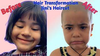 Hair Transformation l She cried and Happy l Complete look Change l Ria and Jini Show l