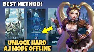 TIPS ON HOW TO UNLOCK HARD A.I in MOBILE LEGENDS OFFLINE SERVER!