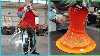 هؤلاء الاشخاص يمتلكون مهارات رهيبة في صناعة الزجاجيات ,اشياء ستراها لاول مرة في حياتك/ glass bowling