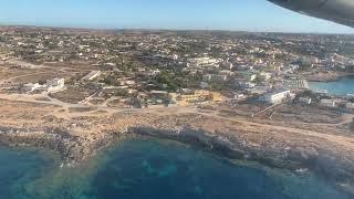 Atterraggio a Lampedusa in una splendida mattina di metà Settembre