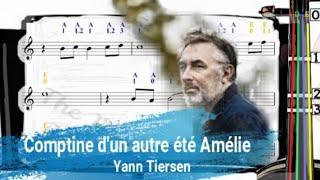 Comptine d'un autre été Amélie  | Yann Tiersen | Violin SHEET MUSIC [With Fingerings] [Level 2]