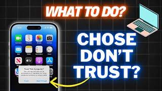 How To Connect iPhone To Computer After Choosing Don't trust