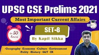 UPSC CSE Prelims 2021 - Most Important Current Affairs for UPSC Prelims - Set 8 by Kapil Sikka