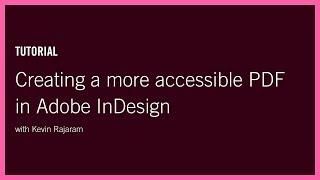 Creating a more accessible PDF in Adobe InDesign