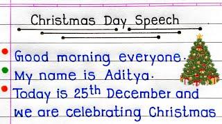 10 Lines Speech On Christmas Day In English | Speech On Christmas Day In English |