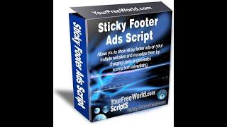 PHP Sticky Footer Ads Script Admin area - How to Use