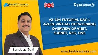 AZ-104 Tutorial Day-1 | Azure Virtual Networking | Overview of VNet, Subnet, NSG, DNS