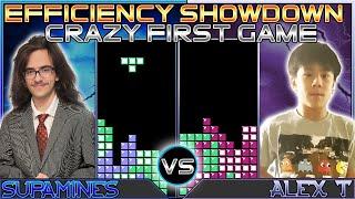 Silver World Champion vs The most EFFICIENT Tetris Player! [Alex T vs Supamines]