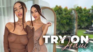 [4K] See - Through | Try-On Haul with Carla: Two Transparent Dresses | Outfit Review 2025