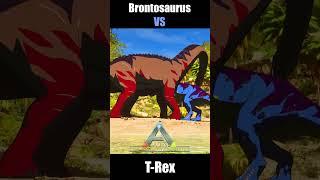 Ark Animated Battle | BRONTO vs T-REX #Tyzaew #Short #ArkSurvivalAscended