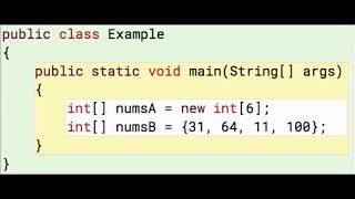 Java Arrays 2: Two ways of creating an int array