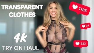 [4K] TRANSPARENT Lingerie Try-On Haul 2024 | See-Through Fashion