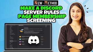 How to Make a Discord Server Rules Page Membership Screening 2024